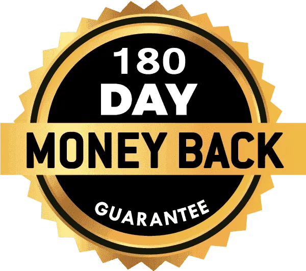 Biodentix 180-day money-back guarantee badge